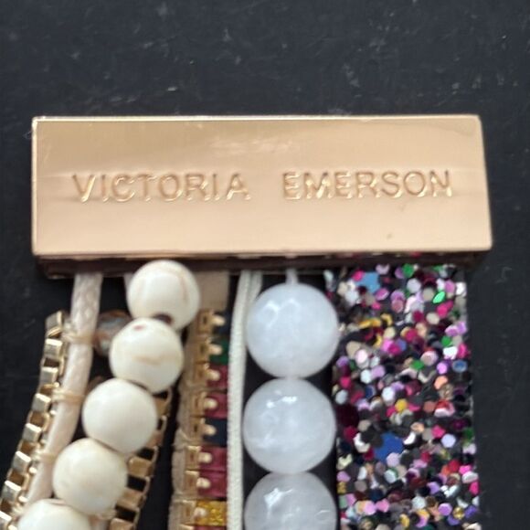 Victoria Emerson Reno Boho Cuff Bracelet – Mixed Beads, Shell, Glitter - Picture 5 of 8